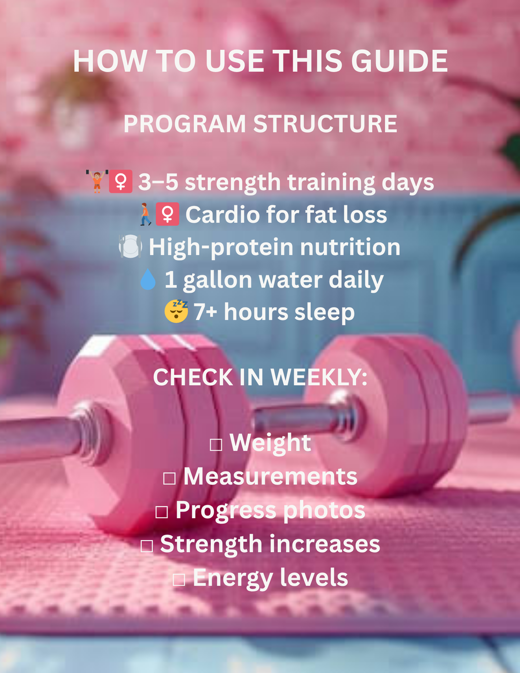 8 WEEK TRAINING GUIDE - CLIENT EDITION